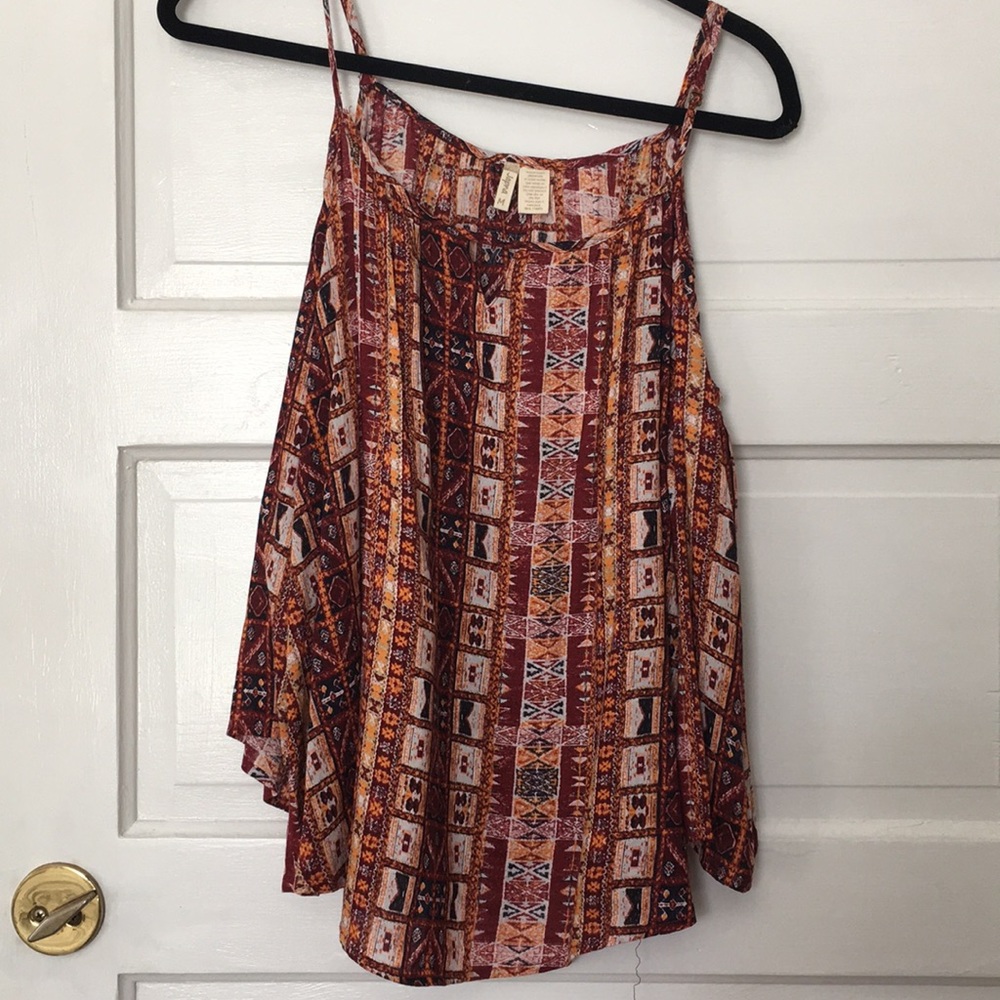 New maroon and orange blouse